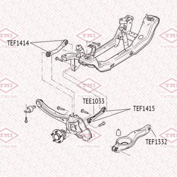 569 р. Сайлентблок нижнего поперечного рычага задней подвески TATSUMI Ford Kuga 1 (2008-2013)  с доставкой в г. Кемерово. Увеличить фотографию 2