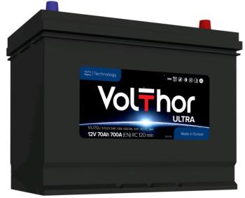 13 549 р. Аккумулятор VOLTHOR EFB 70Ач обратная полярность VOLTHOR 6ст70(0) 57029 d26  с доставкой в г. Кемерово. Увеличить фотографию 1