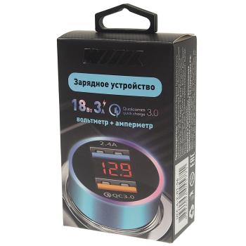 629 р. Устройство зарядное в прикуриватель 2USB 12V с вольтметром WIIIX WIIIX ucc-4-2-01-56 WIIIX ucc-4-2-01-56  с доставкой в г. Кемерово. Увеличить фотографию 2