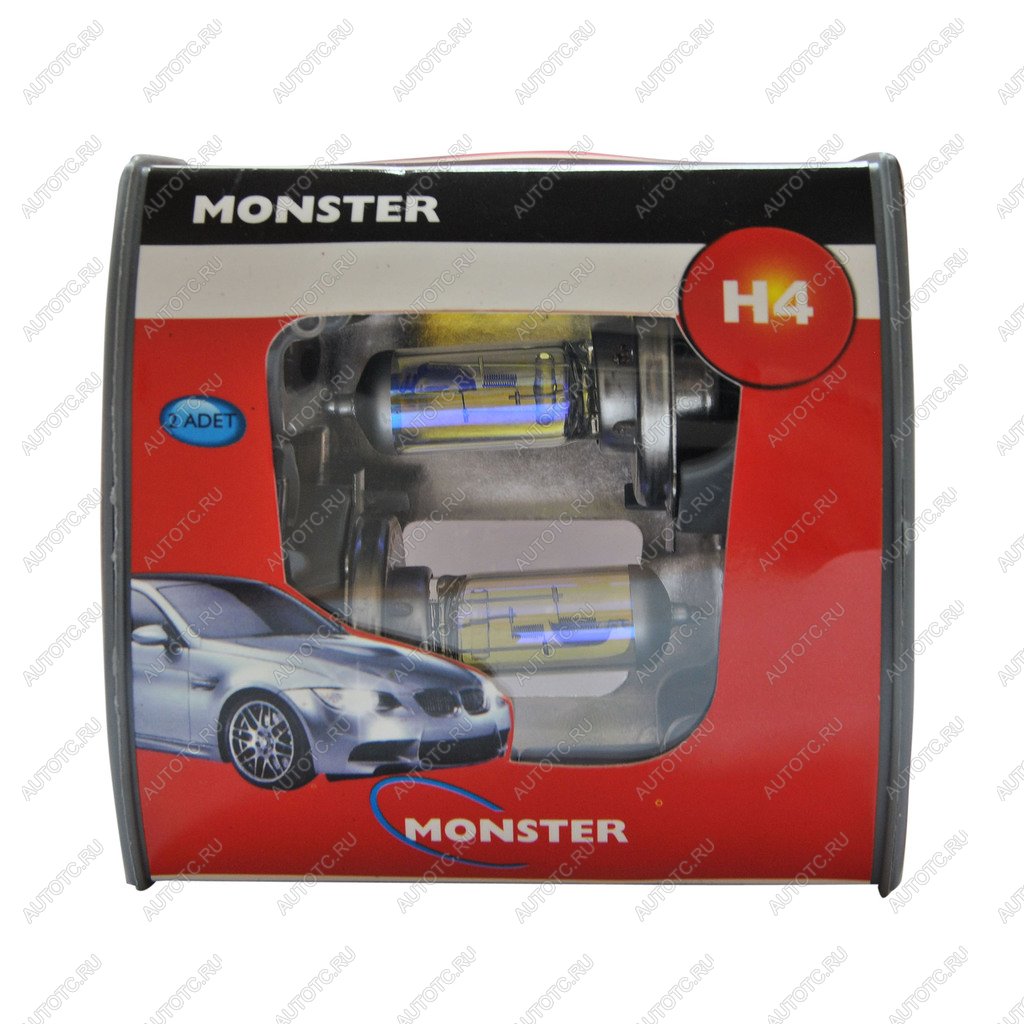 86 р. Лампа 12V H4 100/80W P43t-38 (2шт.) All Weather MONSTER MONSTER mst-10043aw2 MONSTER mst-10043aw2  с доставкой в г. Кемерово