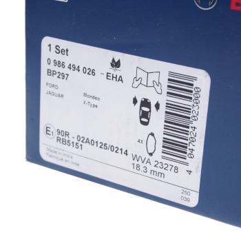 2 699 р. Колодки тормозные передние (4шт.) BOSCH Ford Mondeo Mk3,B4Y дорестайлинг, седан (2000-2003)  с доставкой в г. Кемерово. Увеличить фотографию 3
