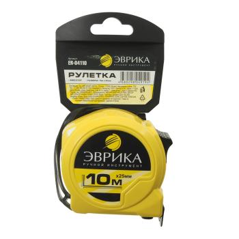 549 р. Рулетка 10м 20мм пластиковый корпус с фиксатором ЭВРИКА ЭВРИКА er-04110 ЭВРИКА er-04110  с доставкой в г. Кемерово. Увеличить фотографию 1