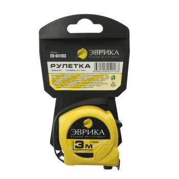 160 р. Рулетка 3м 16мм пластиковый корпус с фиксатором ЭВРИКА ЭВРИКА er-04103 ЭВРИКА er-04103  с доставкой в г. Кемерово. Увеличить фотографию 1