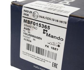 1 999 р. Колодки тормозные AUDI 100,A6,A8 задние (4шт.) MANDO MANDO mbf015365 MANDO mbf015365  с доставкой в г. Кемерово. Увеличить фотографию 3
