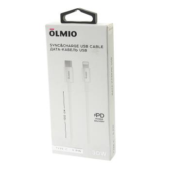 459 р. Кабель iPhone (5-)-USB Type C 1м белый OLMIO OLMIO olm-041666 OLMIO olm-041666  с доставкой в г. Кемерово. Увеличить фотографию 2