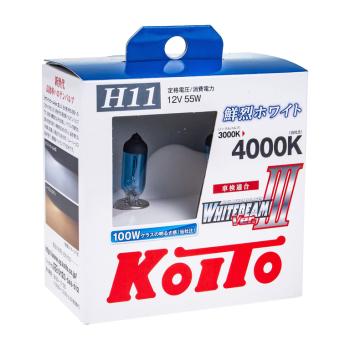 3 499 р. Лампа 12V H11 55W PGJ19-2 +100% бокс (2шт.) Whitebeam KOITO KOITO p0750w KOITO p0750w  с доставкой в г. Кемерово. Увеличить фотографию 3