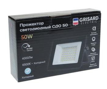459 р. Светильник светодиодный 220V 50W 6500K черный GRISARD ELECTRIC GRISARD ELECTRIC gre-004-0002 GRISARD ELECTRIC gre-004-0002  с доставкой в г. Кемерово. Увеличить фотографию 5