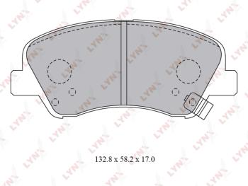 1 789 р. Колодки тормозные HYUNDAI Solaris (10-16) KIA Soul (09-) (1.6) передние (4шт.) LYNX LYNX bd3619 LYNX bd3619  с доставкой в г. Кемерово. Увеличить фотографию 1