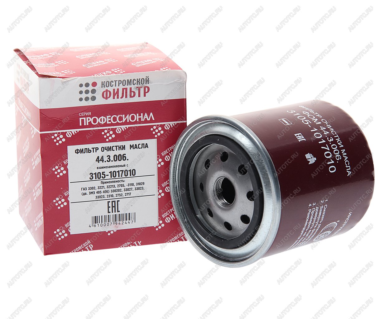 389 р. Фильтр масляный ГАЗ-3110,3302 (дв.ЗМЗ-406) Специалист КОСТРОМСКОЙ ФИЛЬТР КП Автофильтр 3105-1017010  с доставкой в г. Кемерово