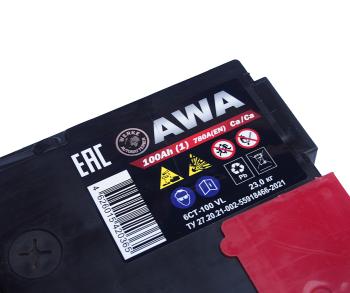 12 599 р. Аккумулятор AWA PRO 100Ач AWA 6ст100(1)  с доставкой в г. Кемерово. Увеличить фотографию 5