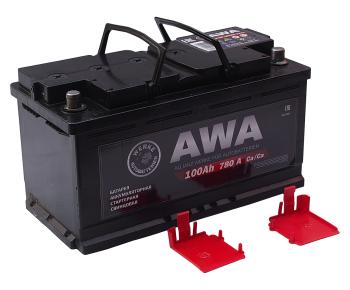 14 249 р. Аккумулятор AWA PRO 100Ач обратная полярность AWA 6ст100(0)  с доставкой в г. Кемерово. Увеличить фотографию 2