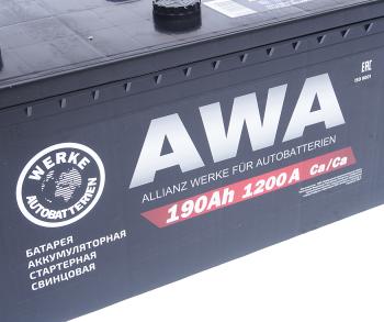 20 499 р. Аккумулятор AWA PRO 190Ач обратная полярность AWA 6ст190(3)  с доставкой в г. Кемерово. Увеличить фотографию 2