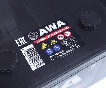 20 499 р. Аккумулятор AWA PRO 190Ач обратная полярность AWA 6ст190(3)  с доставкой в г. Кемерово. Увеличить фотографию 4