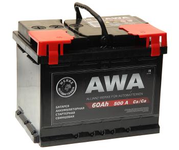 8 999 р. Аккумулятор AWA PRO 60Ач обратная полярность AWA 6ст60(0)  с доставкой в г. Кемерово. Увеличить фотографию 1