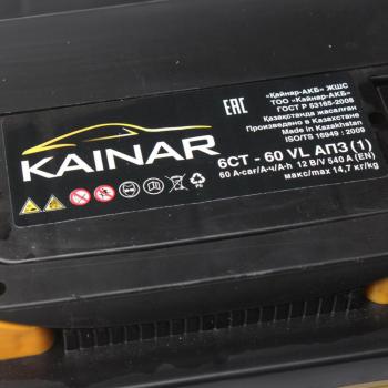 6 999 р. Аккумулятор KAINAR 60Ач KAINAR 6ст60(1)  с доставкой в г. Кемерово. Увеличить фотографию 2