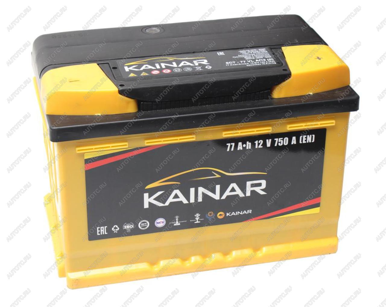 9 449 р. Аккумулятор KAINAR 77Ач обратная полярность KAINAR 6ст77(0)  с доставкой в г. Кемерово