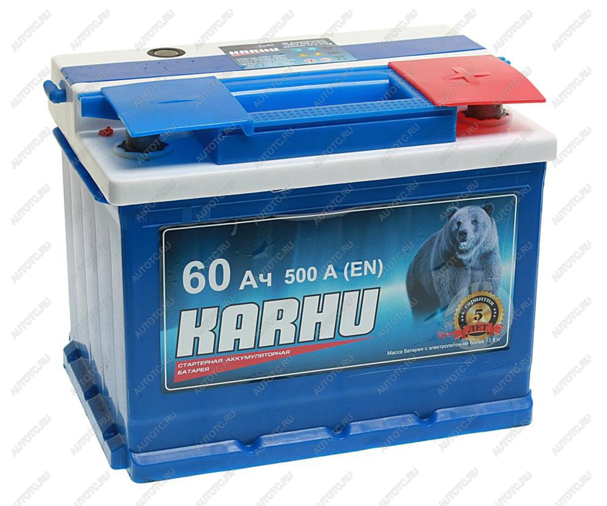 6 349 р. Аккумулятор KARHU 60Ач обратная полярность KARHU 6ст60(0)  с доставкой в г. Кемерово