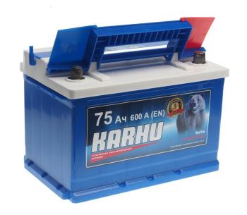 8 199 р. Аккумулятор KARHU 75Ач обратная полярность KARHU 6ст75(0)  с доставкой в г. Кемерово. Увеличить фотографию 2