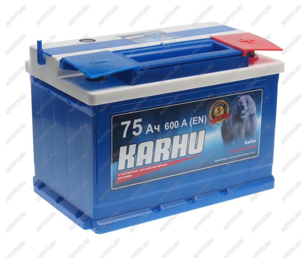 8 199 р. Аккумулятор KARHU 75Ач обратная полярность KARHU 6ст75(0)  с доставкой в г. Кемерово