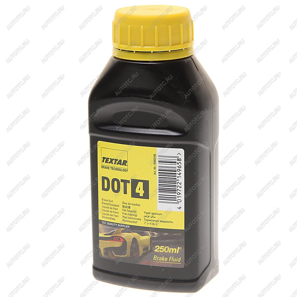 299 р. Жидкость тормозная DOT-4 0.25л TEXTAR TEXTAR 95002100  с доставкой в г. Кемерово
