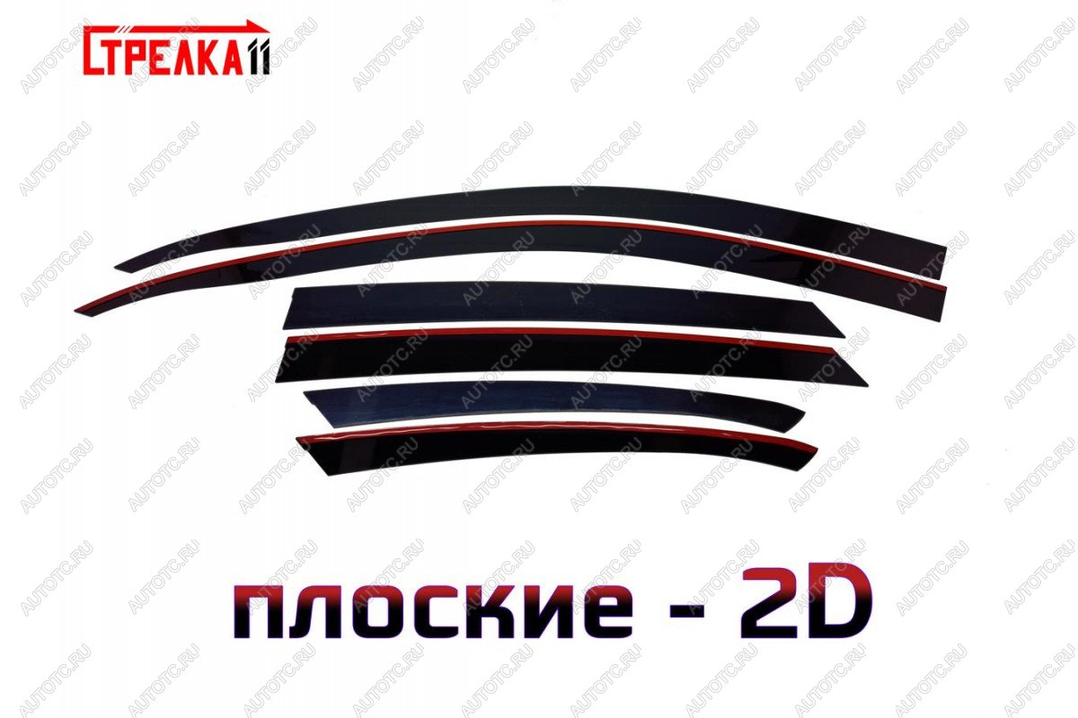 4 699 р. Дефлекторы окон 2D Стрелка11 Mercedes-Benz GLE Coupe C292 (2014-2019) (черные)  с доставкой в г. Кемерово