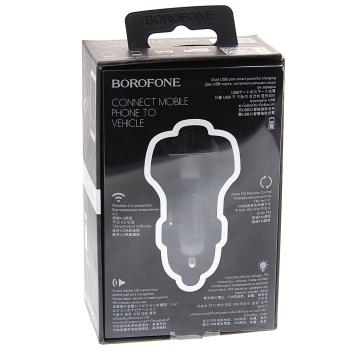 1 199 р. Устройство зарядное в прикуриватель с трансмиттером (bluetooth,hands free) BOROFONE BOROFONE bc16 black  с доставкой в г. Кемерово. Увеличить фотографию 2