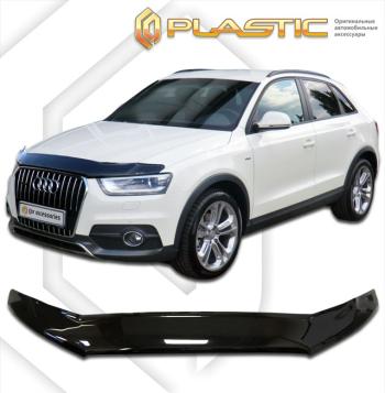 2 299 р. Дефлектор капотаClassic черныйAudiQ3 I поколение, I поколение рест. 1, I поколение рест. 2, джипsuv 5 дв., рынок РФ 2011–20198U  2010010110062  с доставкой в г. Кемерово. Увеличить фотографию 1