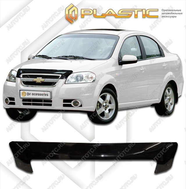1 959 р. Дефлектор капотаClassic черныйChevroletAveo седан2006-2011  2010010101466  с доставкой в г. Кемерово