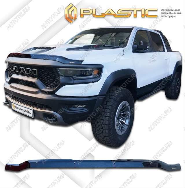 2 199 р. Дефлектор капотаClassic черныйDodge  RAM 1500 TRX V поколение, пикап, Crew Cab Short Box2018 - н. в.DT  2010010117252  с доставкой в г. Кемерово