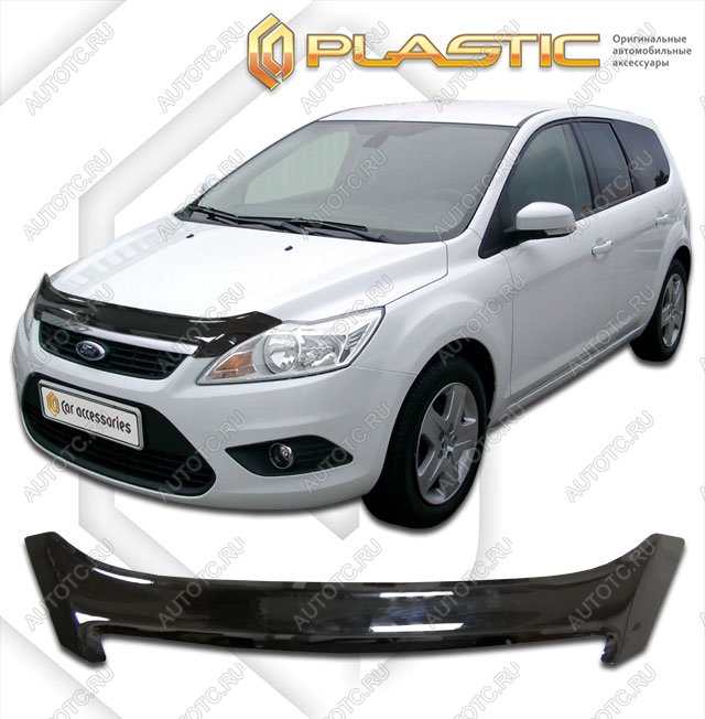2 099 р. Дефлектор капотаClassic черныйFordFocus 2 универсал2008-2011  2010010105341  с доставкой в г. Кемерово