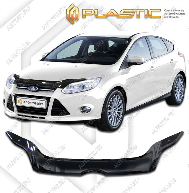 2 159 р. Дефлектор капотаClassic черныйFordFocus 3 универсал2011–2015  2010010107987  с доставкой в г. Кемерово