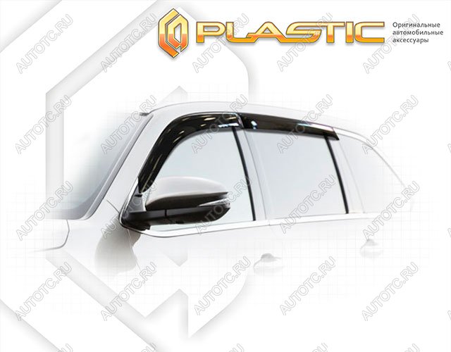 2 199 р. Ветровики дверейClassic полупрозрачныйToyotaHighlander 2013–2020Chrome molding=120,  2010030309323  с доставкой в г. Кемерово