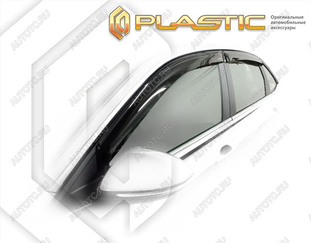 2 099 р. Ветровики дверейClassic полупрозрачныйVolkswagenJetta 2018-н.в.Chrome molding=120,  2010030315799  с доставкой в г. Кемерово