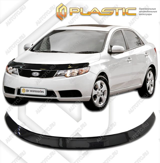 2 299 р. Дефлектор капотаClassic черныйKiaCerato 2008-2013  2010010106003  с доставкой в г. Кемерово