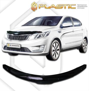 2 099 р. Дефлектор капотаClassic черныйKiaRio хечбек2011–2015  2010010107727  с доставкой в г. Кемерово. Увеличить фотографию 1
