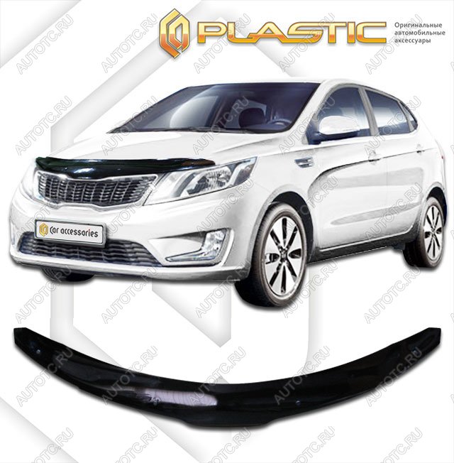 2 099 р. Дефлектор капотаClassic черныйKiaRio хечбек2011–2015  2010010107727  с доставкой в г. Кемерово
