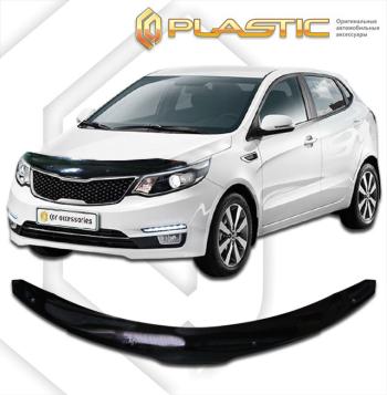2 099 р. Дефлектор капотаClassic черныйKiaRio хечбек2015–2017  2010010111694  с доставкой в г. Кемерово. Увеличить фотографию 1
