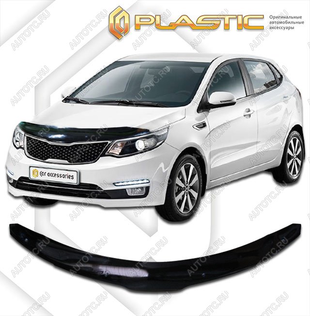 2 099 р. Дефлектор капотаClassic черныйKiaRio хечбек2015–2017  2010010111694  с доставкой в г. Кемерово