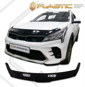 2 099 р. Дефлектор капотаClassic черныйKiaRio X-Line 2020–н.в.  2010010115876  с доставкой в г. Кемерово. Увеличить фотографию 1