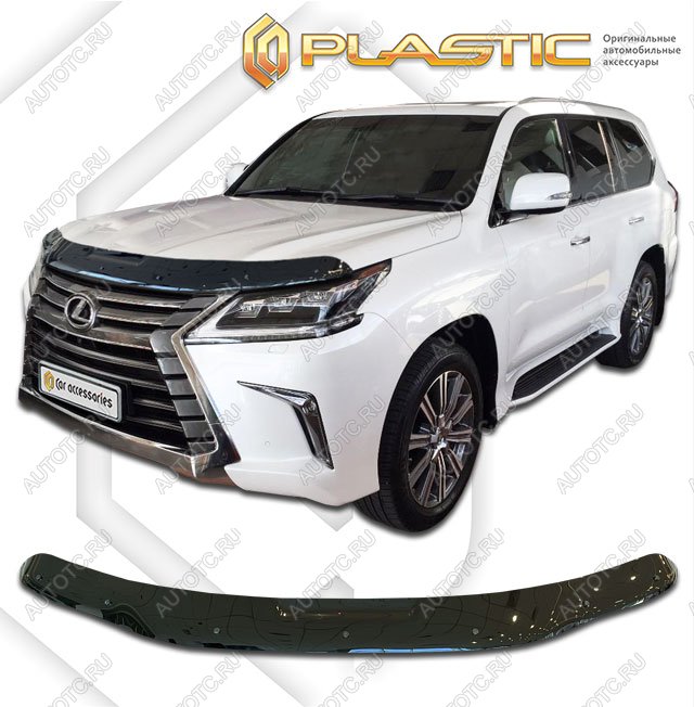 2 379 р. Дефлектор капотаClassic черныйLexusLX500d IV поколение, джипsuv 5 дв. 2021 - н.в.FJA300  2010010117900  с доставкой в г. Кемерово