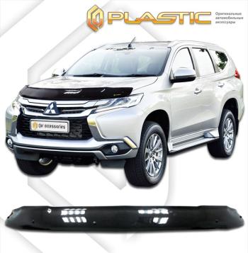 2 299 р. Дефлектор капотаClassic черныйMitsubishiPajero Sport2016–2021KS0W  2010010112561  с доставкой в г. Кемерово. Увеличить фотографию 1