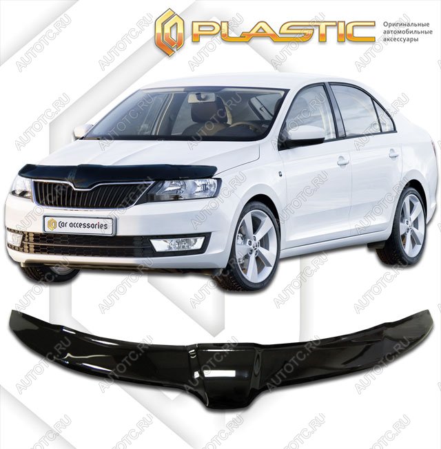 2 379 р. Дефлектор капотаClassic черныйSkodaRapid 2013–2020  2010010109929  с доставкой в г. Кемерово