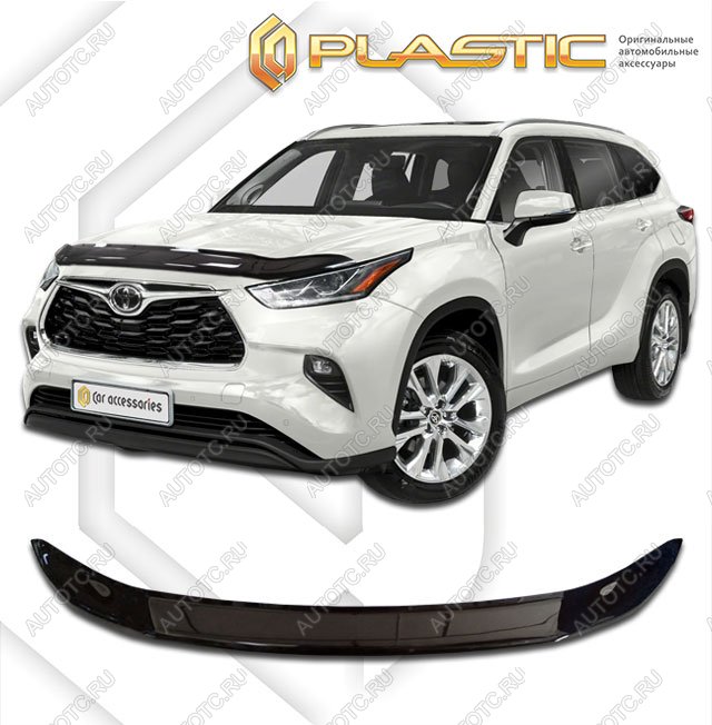 2 099 р. Дефлектор капотаClassic черныйToyotaHighlander 2019-н.в.  2010010115982  с доставкой в г. Кемерово