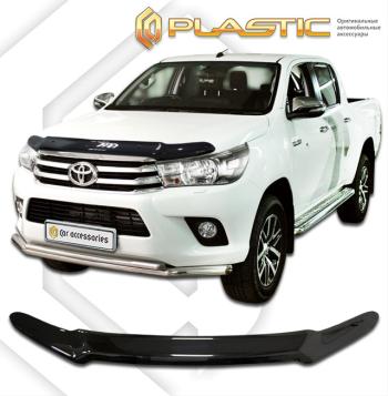 2 099 р. Дефлектор капотаClassic черныйToyotaHilux 2015–2020AN120  2010010111588  с доставкой в г. Кемерово. Увеличить фотографию 1
