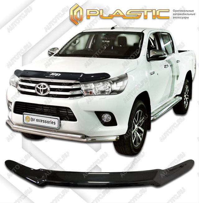 2 099 р. Дефлектор капотаClassic черныйToyotaHilux 2015–2020AN120  2010010111588  с доставкой в г. Кемерово