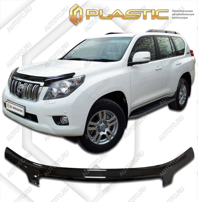 2 299 р. Дефлектор капотаClassic черныйToyotaLand Cruiser Prado IV поколение, джипsuv 5 дв. 2009-2013J150  2010010104863  с доставкой в г. Кемерово