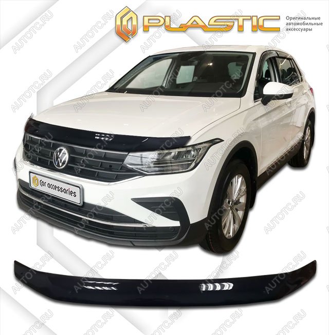 2 099 р. Дефлектор капотаClassic черныйVolkswagenTiguan 2020-н.в.AD1  2010010116040  с доставкой в г. Кемерово