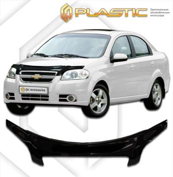 2 379 р. Дефлектор капота (exclusive)Classic черныйChevroletAveo седан2006-2011  2010060101461  с доставкой в г. Кемерово. Увеличить фотографию 1