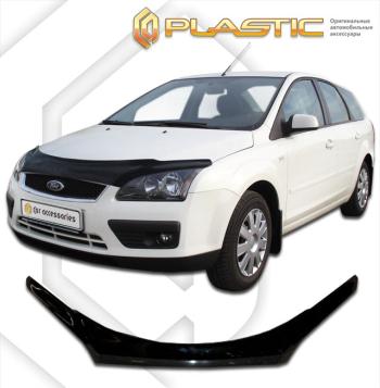2 499 р. Дефлектор капота (exclusive)Classic черныйFordFocus 2 универсал2005-2008  2010060102673  с доставкой в г. Кемерово. Увеличить фотографию 1