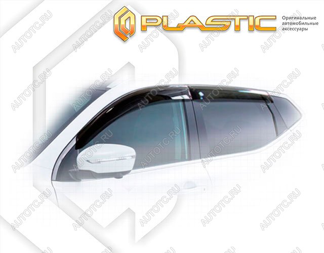 2 099 р. Ветровики дверейClassic полупрозрачныйNissanQashqai 2018–н.в.J11Chrome molding=120,  2010030314396  с доставкой в г. Кемерово